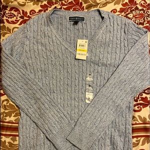 Karen Scott Cable V-neck Sweater NWT